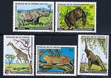 CAMEROUN 1979 ANIMALS mnh RHINO, ELEPHANT, BIG CATS, PRIMATES, APES