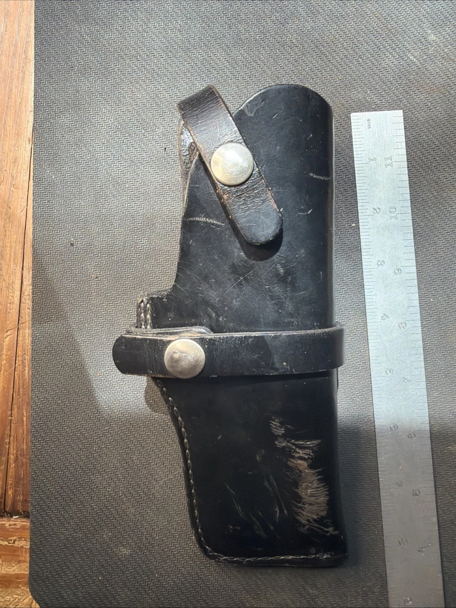 Bucheimer Right Holster Belt Hunting Gun Holsters for sale  Vintage Bucheimer 187-45 Leather Holster Belt Adezy S&W .38 Buckle USA main image 0