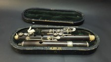 Antique 1850s Victorian A Siccama London Cocuswood Transverse Flute w Case