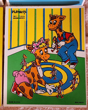 Puzzles Vintage Animal Themed Lot Of 4 PLAYSKOOL Wooden Tray Puzzles