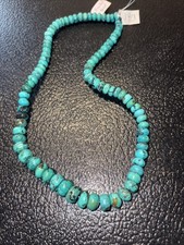 Graduated Natural Turquoise Heishi Bead Strand   38g