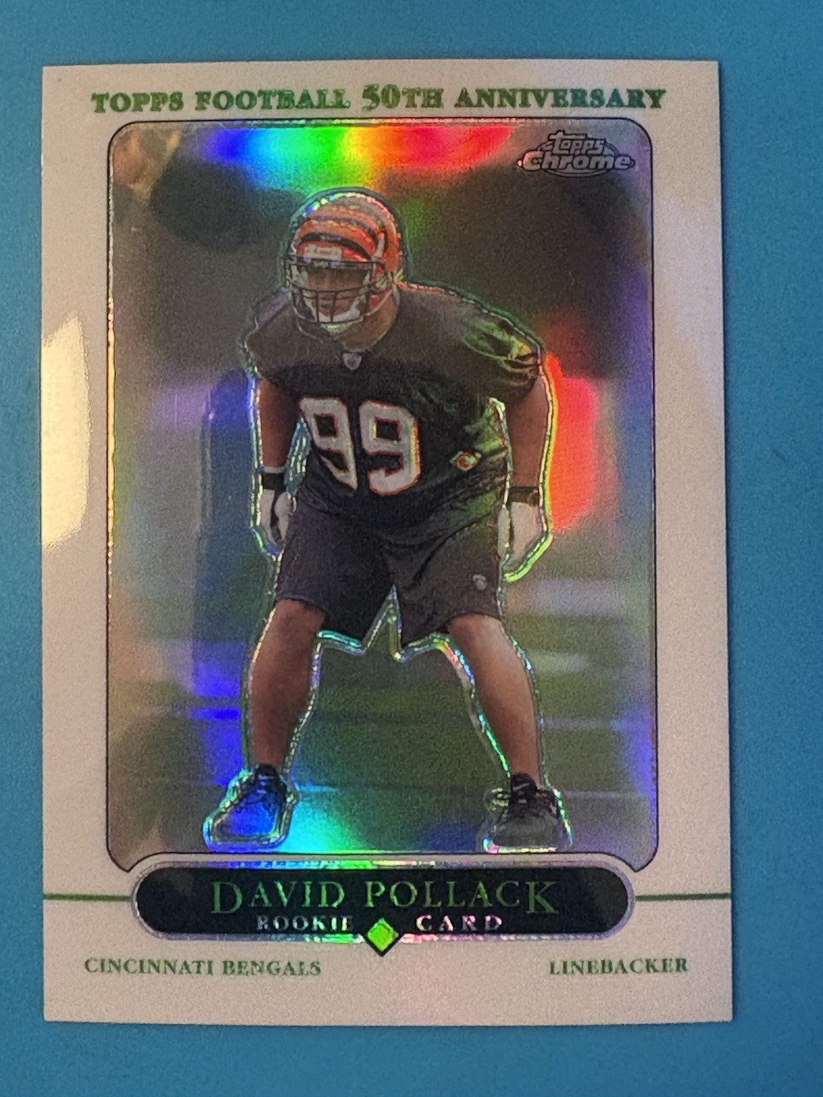 2005 Topps Chrome David Pollack RC Refractor SP #202 Bengals 🔥🔥