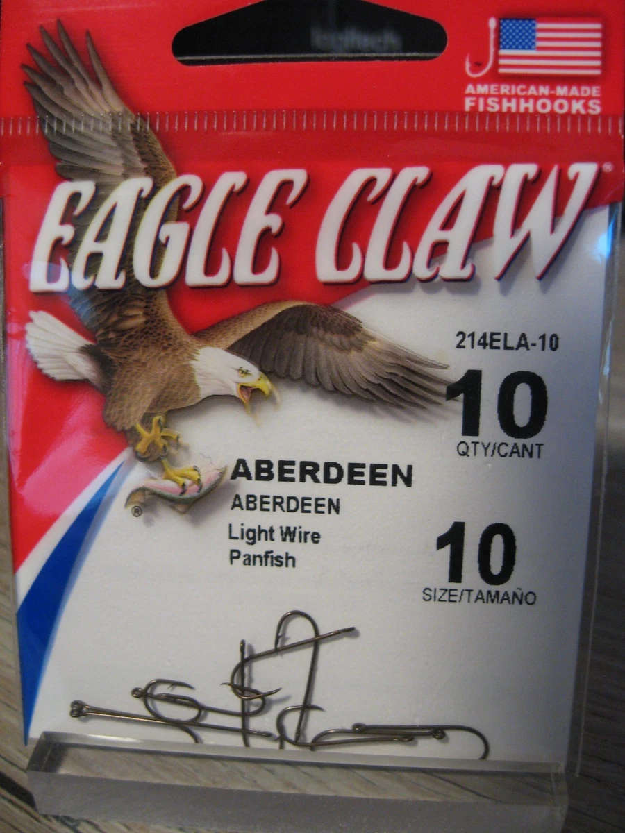 Hameçons Eagle Claw Aberdeen Dorés - Taille 1/0 - Lot De 100 - NEUF