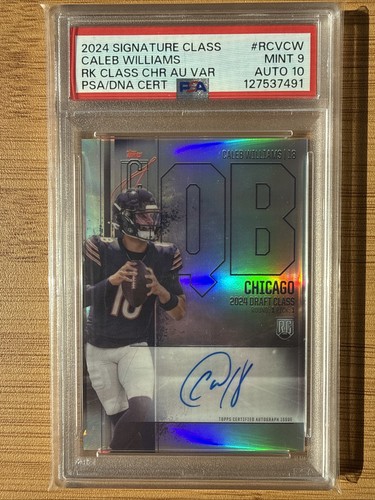 Caleb Williams Rookie/RC 🏈 2024 Signature Class Auto Variation🔥 PSA 9 & PSA 10