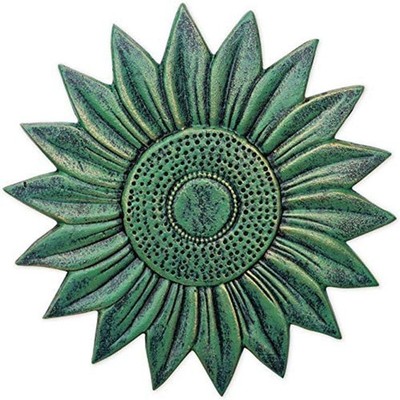 Sunflower Stepping Stone-Cast Iron 12''x12''-Green