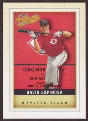 David Espinosa Cincinnati Reds: 2002 Fleer Authentix Future Star #138 NRMT
