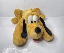 Disney Land World Parks 16" Laying Down Pluto Dog Plush Stuffed Animal Toy Doll