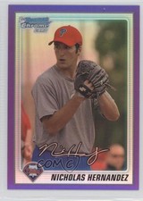2010 Bowman Chrome Prospects Purple Refractor /899 Nick Hernandez Nicholas 1s8