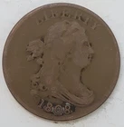 Photo of a 1808-P Half Cent from an eBay listing that sold on Jun 18, 2026