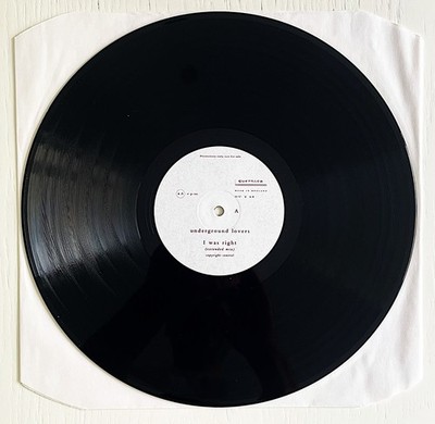 UNDERGROUND LOVERS   I Was Right 12  vinyl promo record 1992 UK