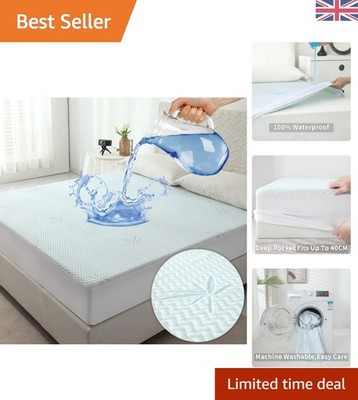Doppelmatratzenauflage mit wasserdichter TPU-Schicht - weicher Bambus & pflegeleichtes Design