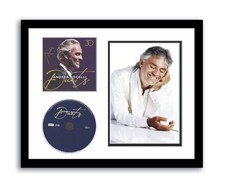 Andrea Bocelli Autograph Signed 11x14 Framed CD Photo Duets 30th Anniv ACOA