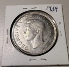 1939 Canadian Silver Dollar King George VI