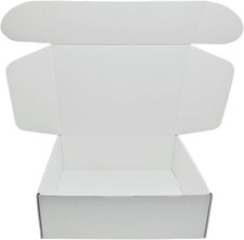 5 PCS 12x9x4 Inches Small Corrugated Mailer Cardboard Shipping Boxes White