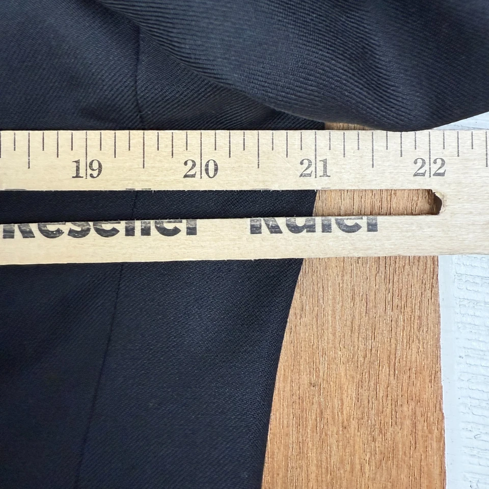 J Crew Suit Mens 40S Black 2 Button 100% Wool Pants 34x29 Pleated Front Thompson - Image 3 of 4