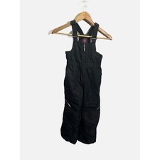 Swiss Tech Snow Bibs Kids S 6-6X Black Insulated Winter Overalls Ski Sledding