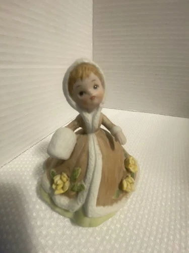 Vintage Josef Originals Winter Muff Girl Figurine