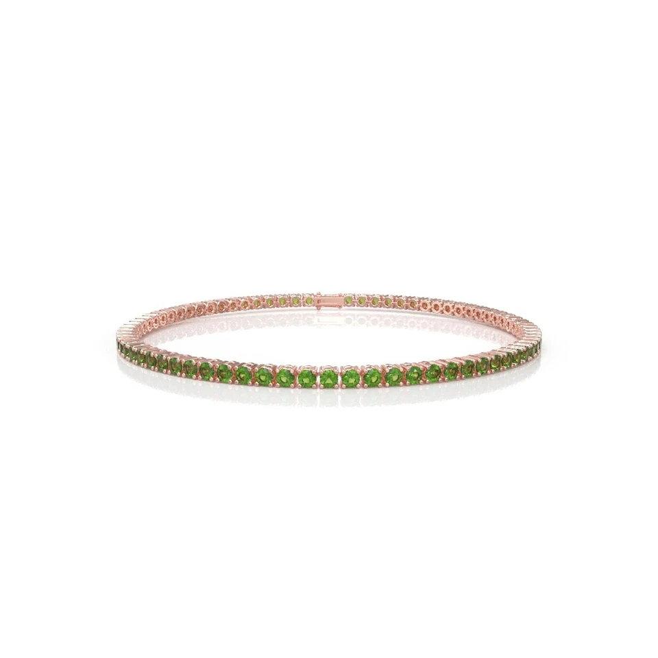 18K Gold Tennis Bracelet 2.90 CT Natural Peridot SGL Certified 18 CM - Image 2 of 4