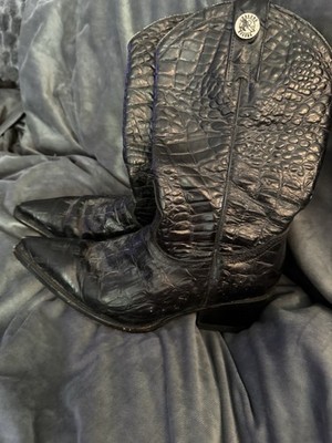 Genuine Hand Made From Mexico Cowboy Style Crocodile Roger s boots  