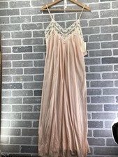 Vintage  Barbizon  Nightgown Light Peach / Beige Chemise Size Small NWT