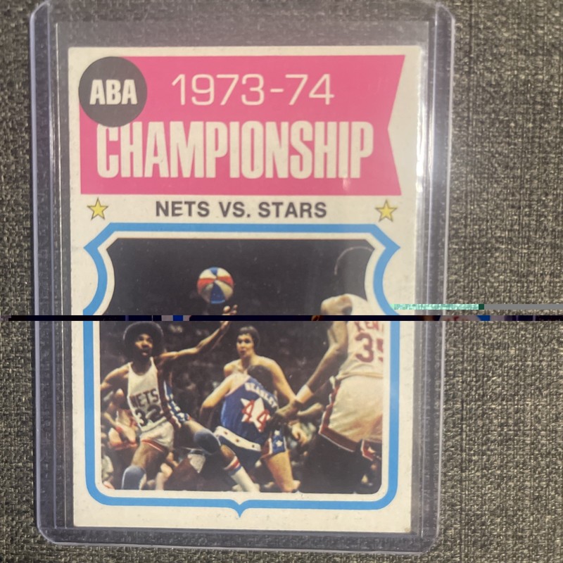 1974-75 Topps Basketball #249 ABA Championship Series Nets vs Stars