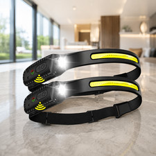 LED Stirnlampe Wiederaufladbar USB XPE COB Be...