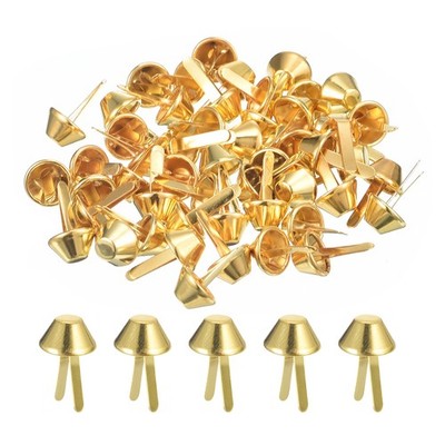 50 Stück Nagelfüße für Tasche, Metallspitzen 10mm für Marke, Gold