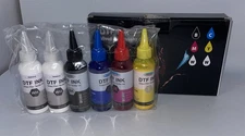 DTF Ink Compatible With Epson Printer, Digital Transfer Film bottles CMYK+W NEW