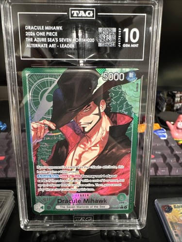Dracule Mihawk (Alternate Art) graded TAG 10 for sale on eBay