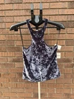 Free People Intimately Crushed Velvet Sexy Halter Racerback Top Size Medium New