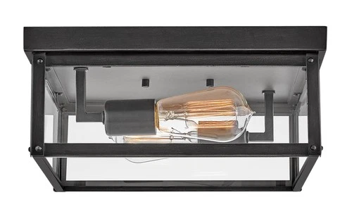 Hinkley Beckham 12" Wide Black Outdoor Ceiling Light - Picture 5 of 10