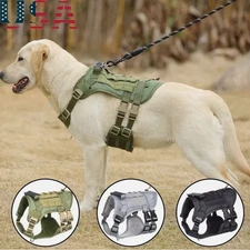 Tactical Dog Harness Military Adjustable Dog Vest with Handle No-pull Large