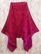 Pink Embroidery Velvet Dupatta For Bride And Women Velvet Shawl Odhani Veil