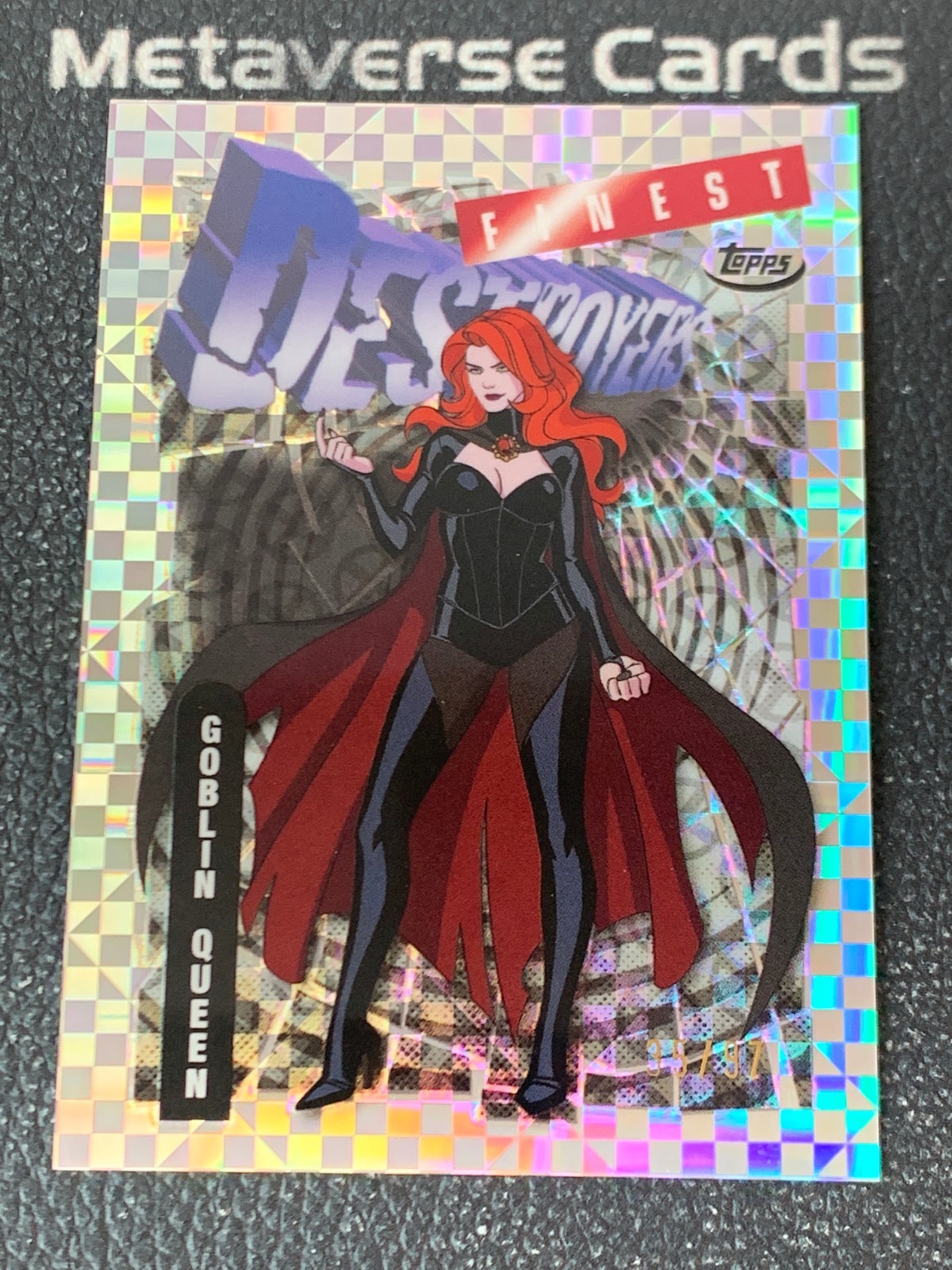 2025 Topps Finest Marvel X-Men '97 Goblin Queen Uncommon X-Fractor 35/97 #70