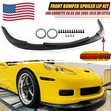 Carbon Front Bumper Lower Spoiler Splitter Lip For Corvette C6 Z06 Zr1 2006-2013
