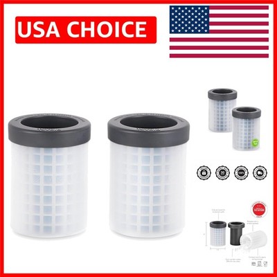 Compact 2-Pack Mini Ice Cylinder - Quick Freeze Silicone Ice Maker for Drinks