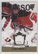 2015 Upper Deck Team Canada Juniors Jersey Gold 4/15 Glenn Gawdin #133 1pc9