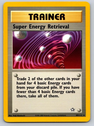 Super Energy Retrieval 89/111 Rare Neo Genesis Pokemon Unlimited Lightly Played
