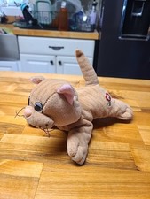 Vintage 90s Tonka Pound Purries Striped Orange Cat Stuffed Plush Toy