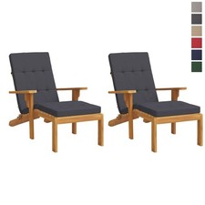 2 Stk.Liegestuhl Auflage Liegenauflage Polster Kissen Gartenliege Sonnenliege