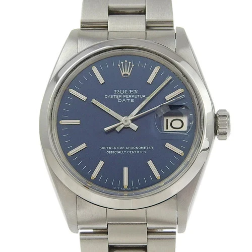 Rolex Oyster Perpetual Date ref. 1500, Blue dial 34 MM Watch