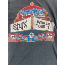 Vintage Styx Paradise Theatre Tour 1981 Screen Stars T Shirt Medium