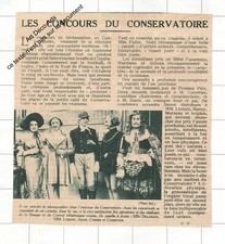 1933 Concours du Conservatoire Paris Miss Delamare Lizzani Adam Cimber Carretier
