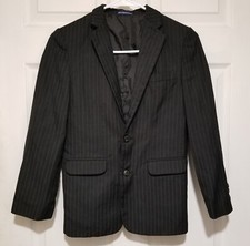 Boys Chaps Blazer Jacket Sport Coat Size 12 Black Formal Uniform Easter Sunday