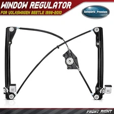 Front Passenger New Window Regulator w/o Motor for VW Beetle Hatchback 1998-2010