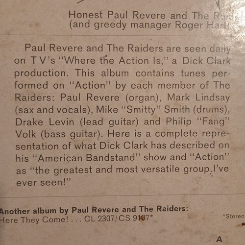 Paul Revere and The Raiders - Genau wie wir! 1966 Vinyl LP Columbia CL-2451 MONO - Bild 9 von 9