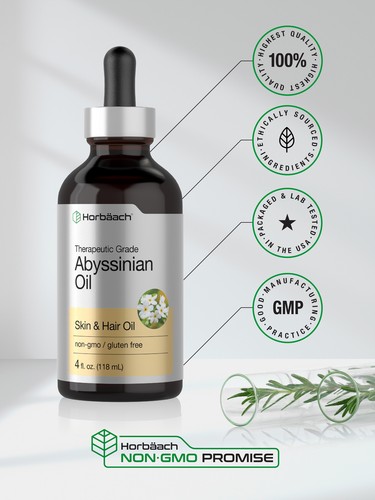 Abyssinian Oil | 4 fl oz | Hair & Skin | Paraben, Fragrance Free | by Horbaach - Picture 6 of 8