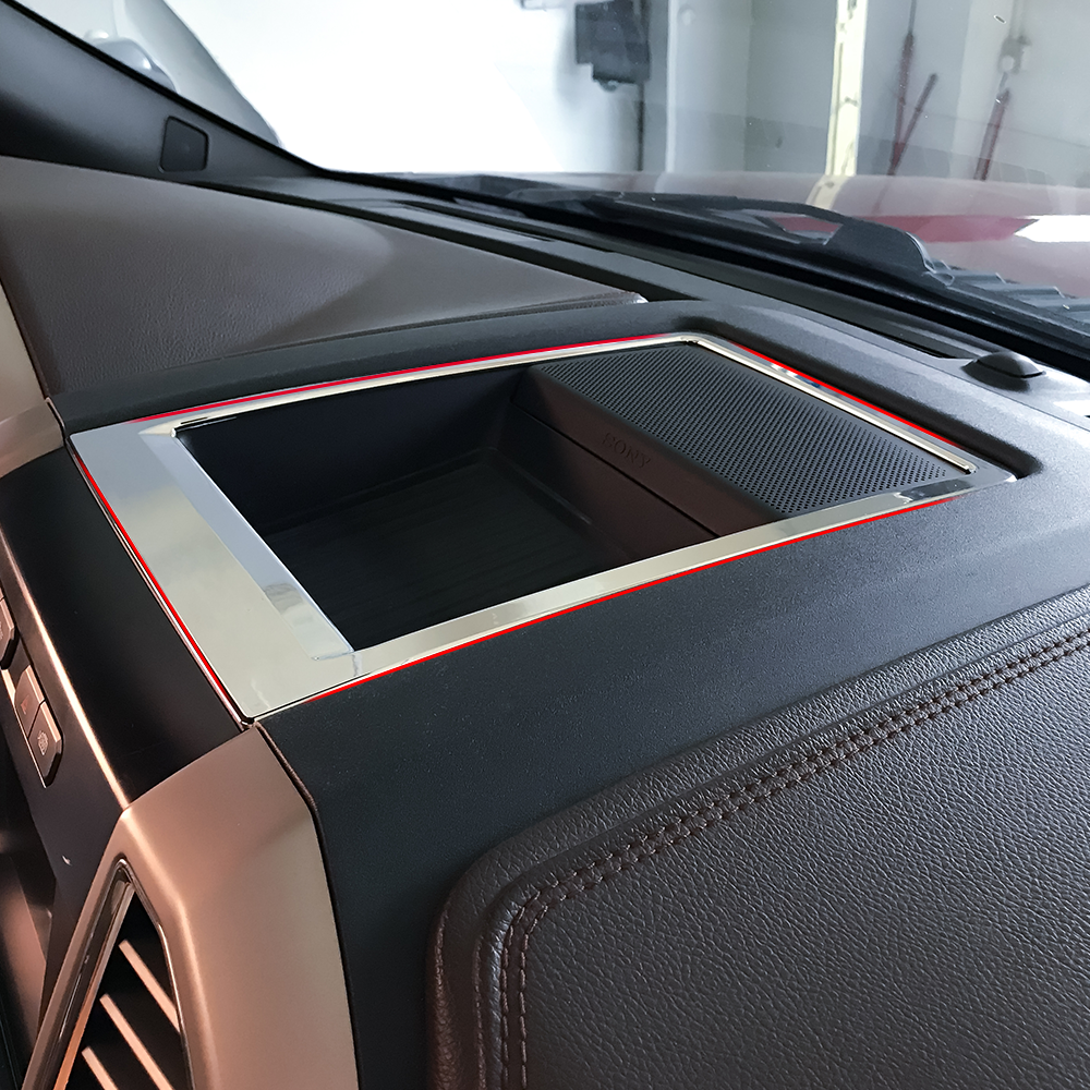 For 201-2020 Ford F150 F-150 Central Control Storage Box Trim Chrome Accessories