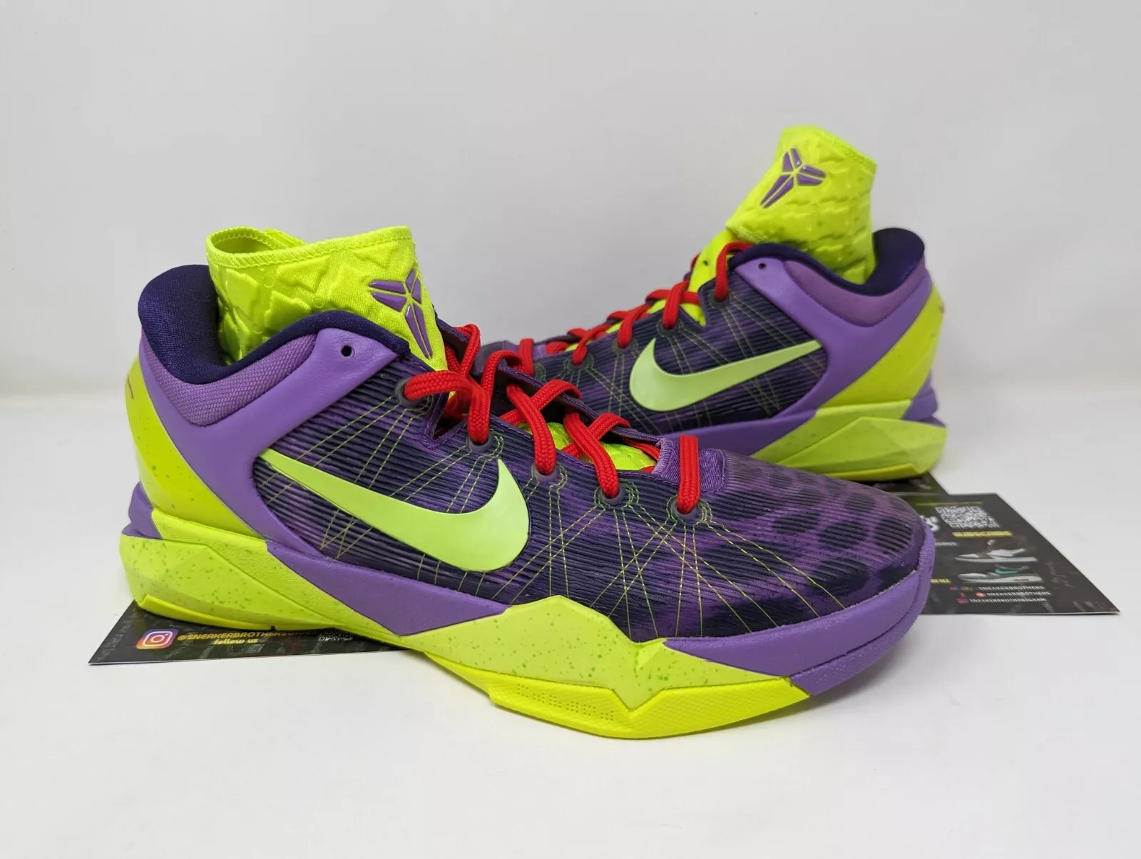 Nike homme Kobe VII 7 Supreme Noël violet pop volt encre action rouge 488244 500