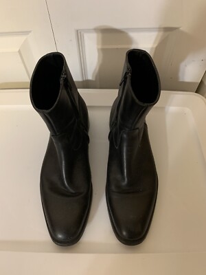 ALDO Black Leather Ankle Boots EU 42 US 9 Men Side Zip Lug Sole Minimalist Amazon.com: ALDO Men Wynford Black 13 Medium : Grocery  main image 3